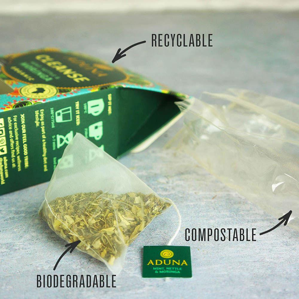 Cleanse Mint, Nettle & Moringa Organic 15 Tea Pyramids