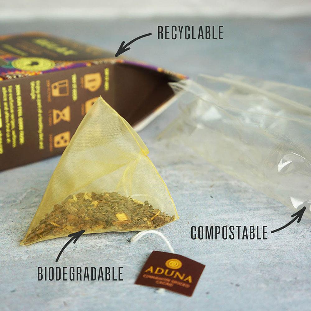 Relax Cinnamon Spiced Cacao Organic 15 Tea Pyramids