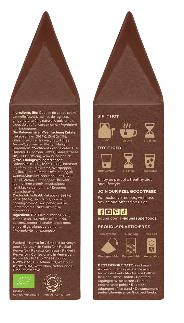 Relax Cinnamon Spiced Cacao Organic 15 Tea Pyramids