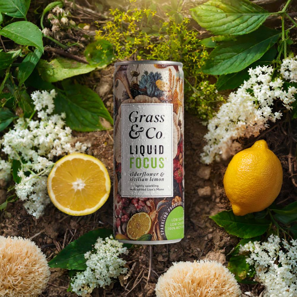Liquid FOCUS Elderflower & Sicilian Lemon with Lion's Mane Nootropic Drink 250ml
