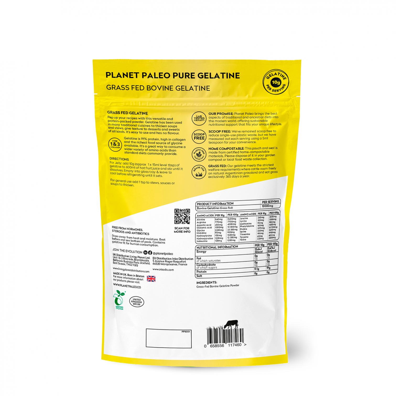 Pure Gelatine Grassfed Unflavoured Bovine Gelatine 300g (Currently Unavailable)
