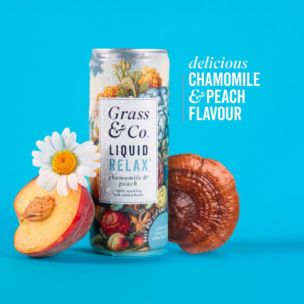 Liquid RELAX Peach & Chamomile with Reishi Nootropic Drink 250ml