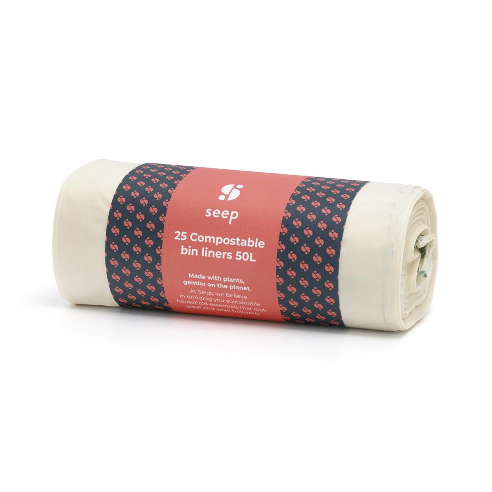 25 Compostable Bin Liners 50L
