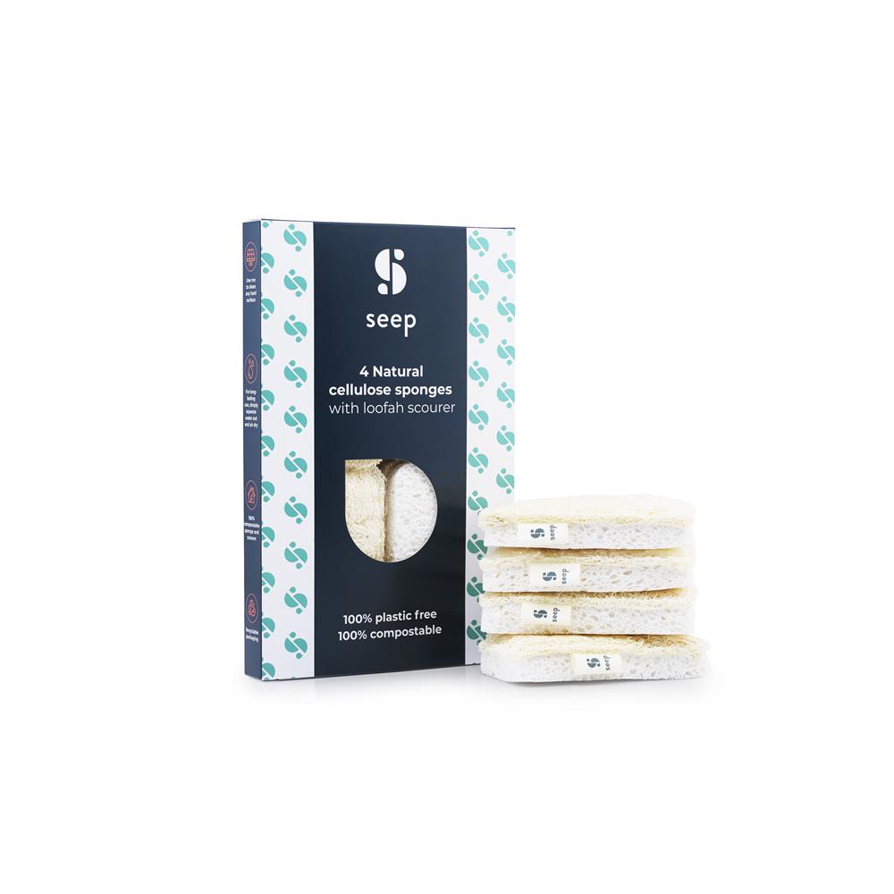 4 Natural Cellulose Sponges 