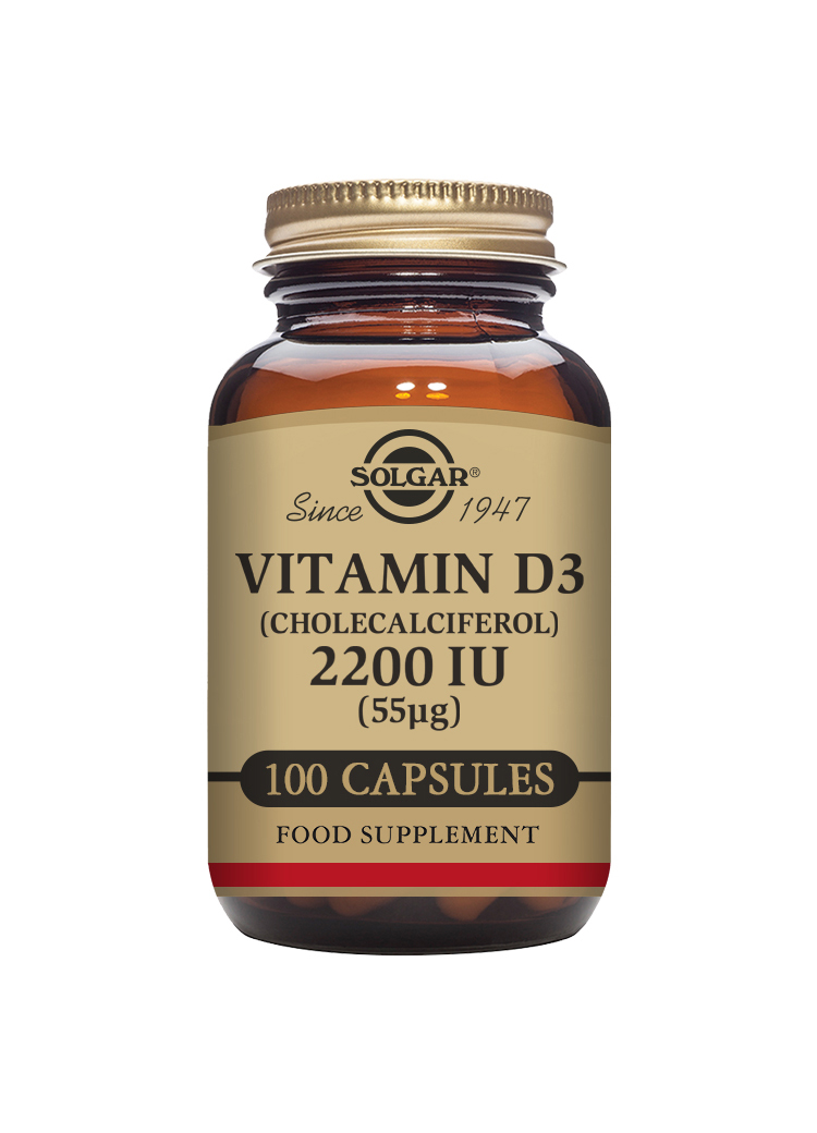 Vitamin D3 (Cholecalciferol) 2200iu (55ug) 100 Capsules