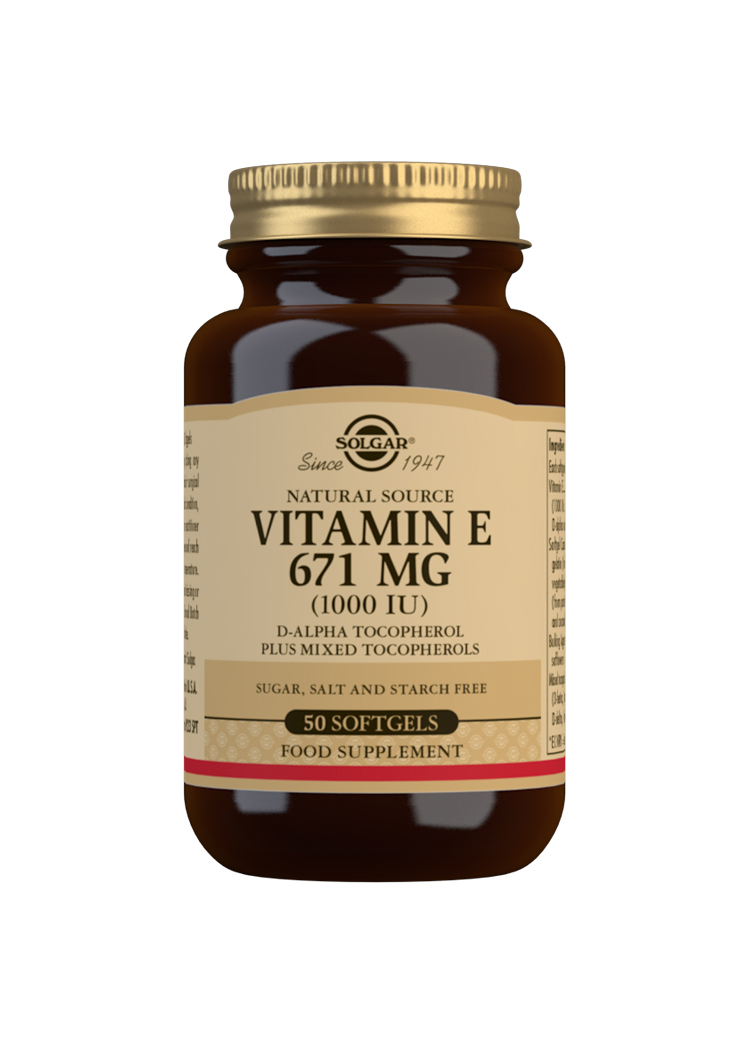 Natural Source Vitamin E 671mg (1000iu) 50 Softgels