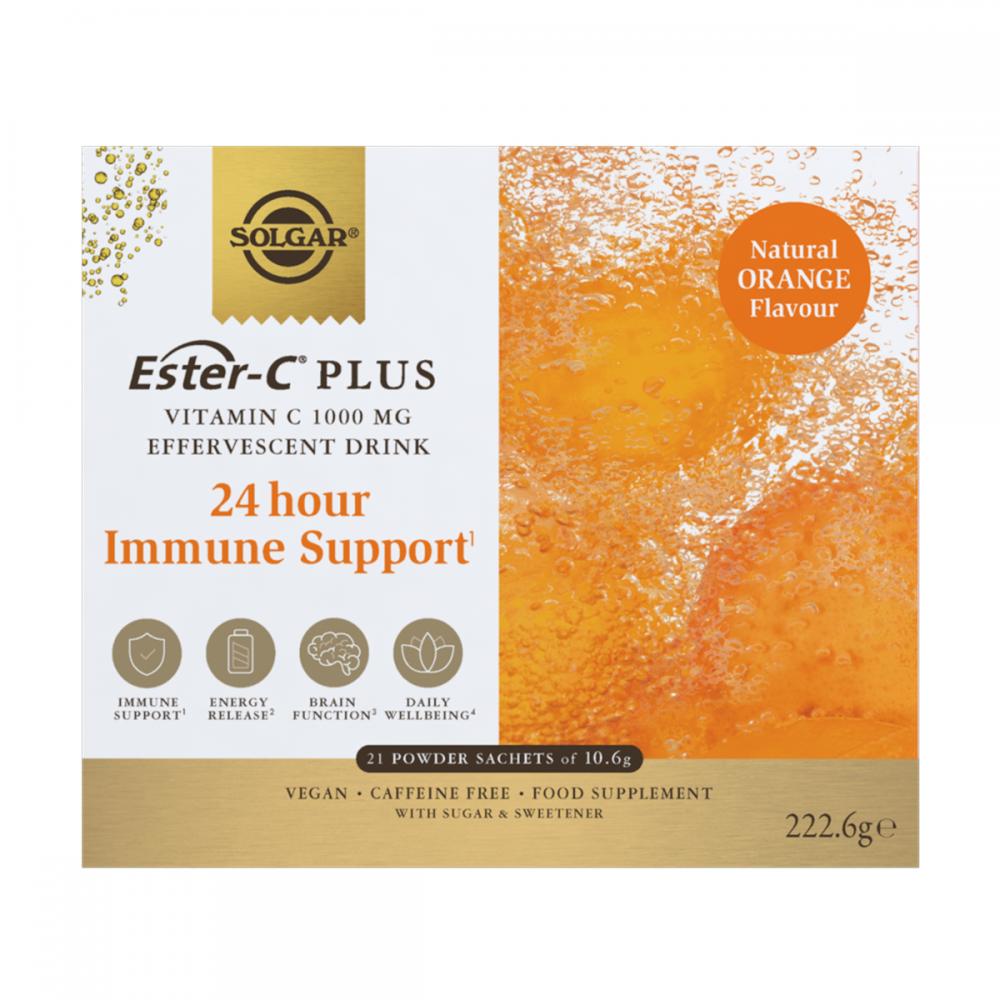Ester-C Plus Vitamin C 1000mg Effervescent Drink 24 Hour Immune Support 21's