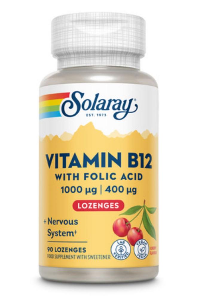 Vitamin B12 with Folic Acid 1000ug 400ug 90's