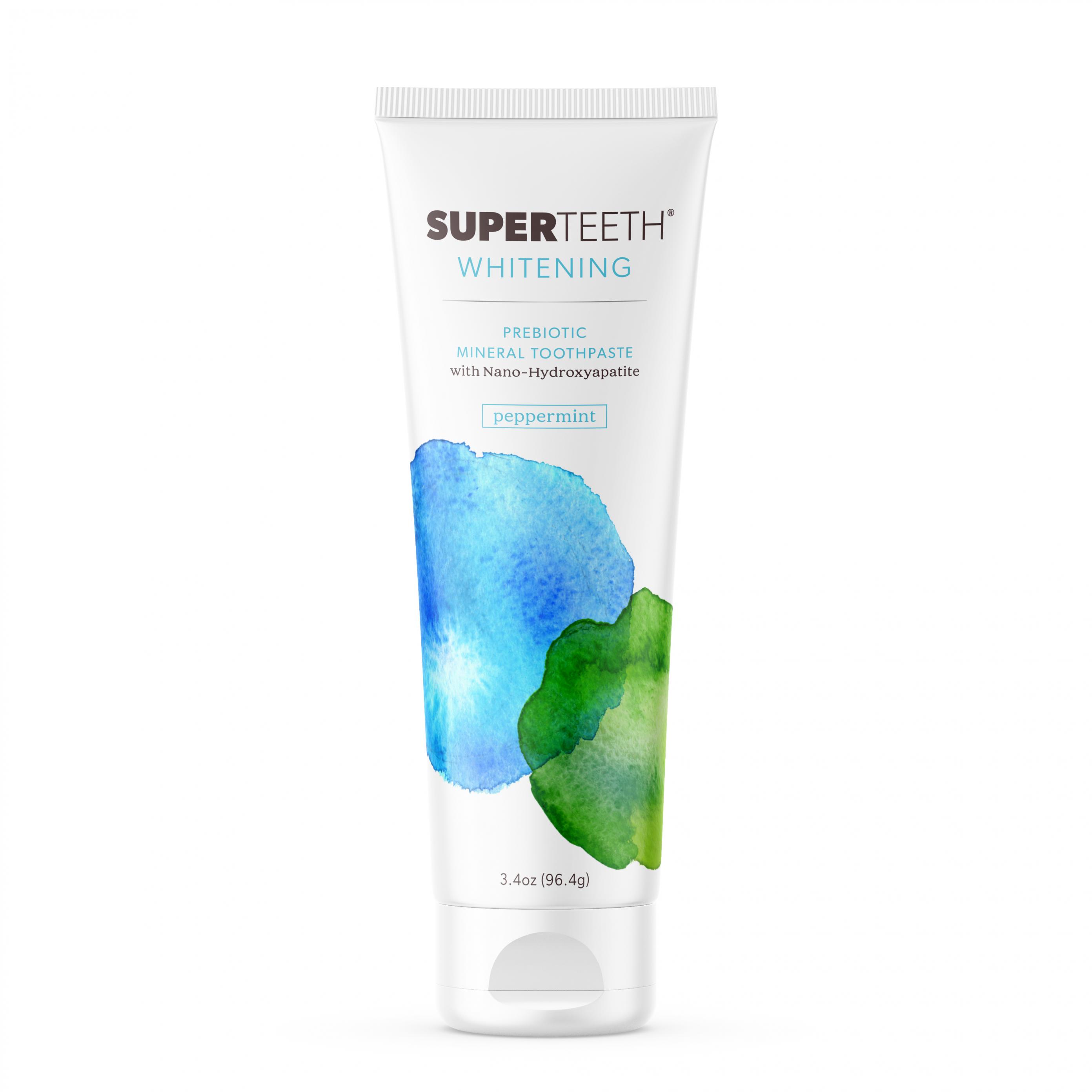 Whitening Prebiotic Mineral Toothpaste with Nano-Hydroxyapatite Peppermint 3.4oz