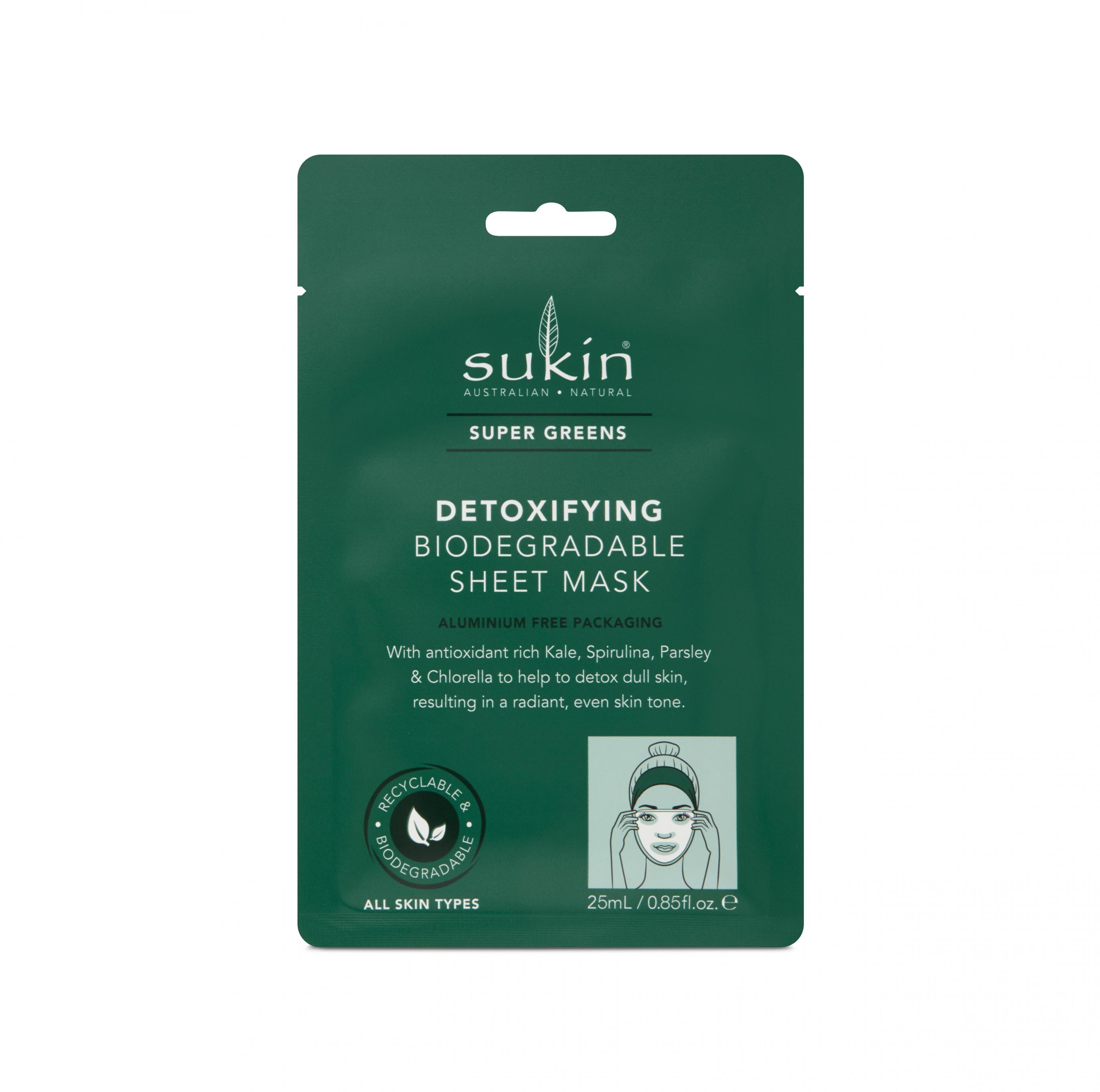 Super Greens Detoxifying Biodegradable Sheet Mask 25ml