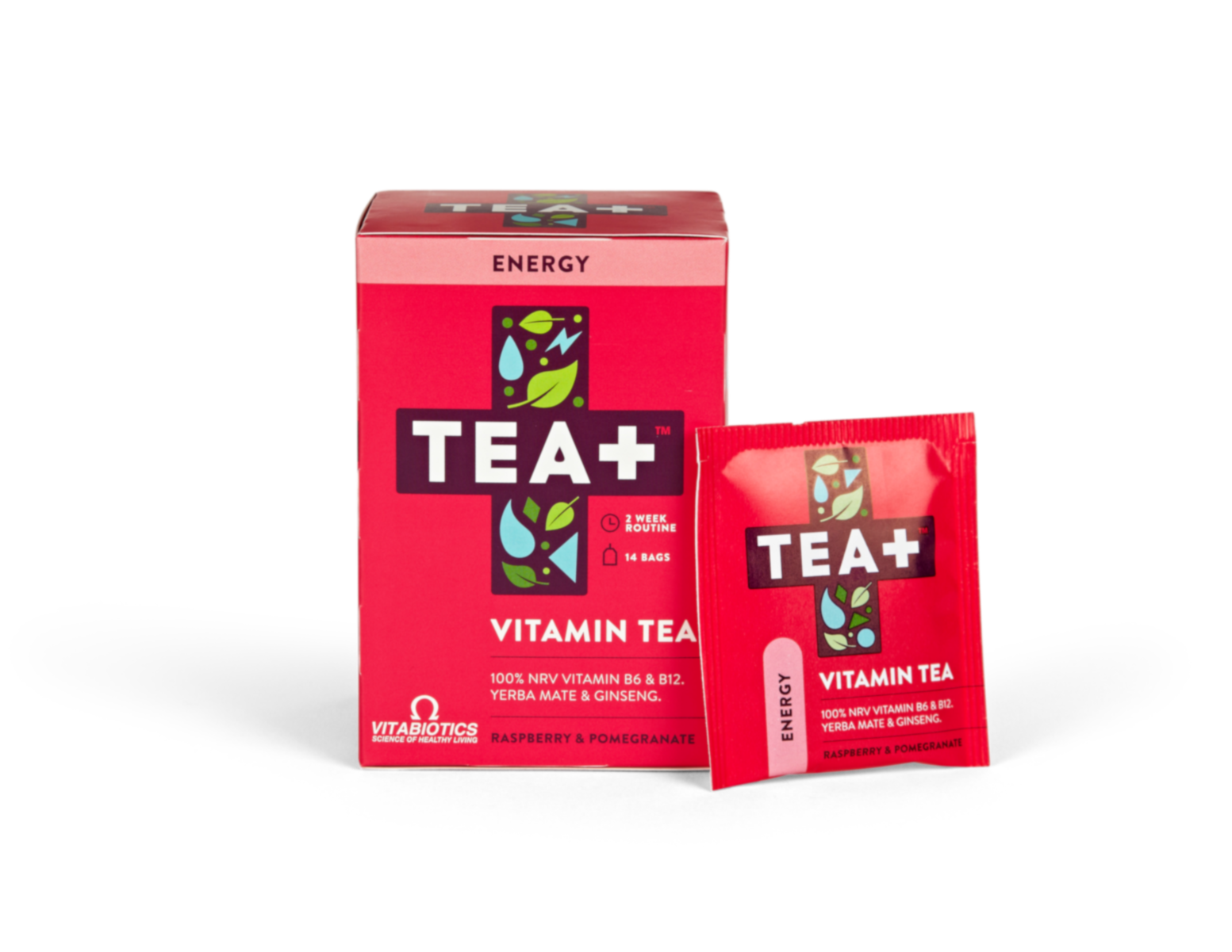 Tea+ Vitamin Tea Energy Raspberry & Pomegranate