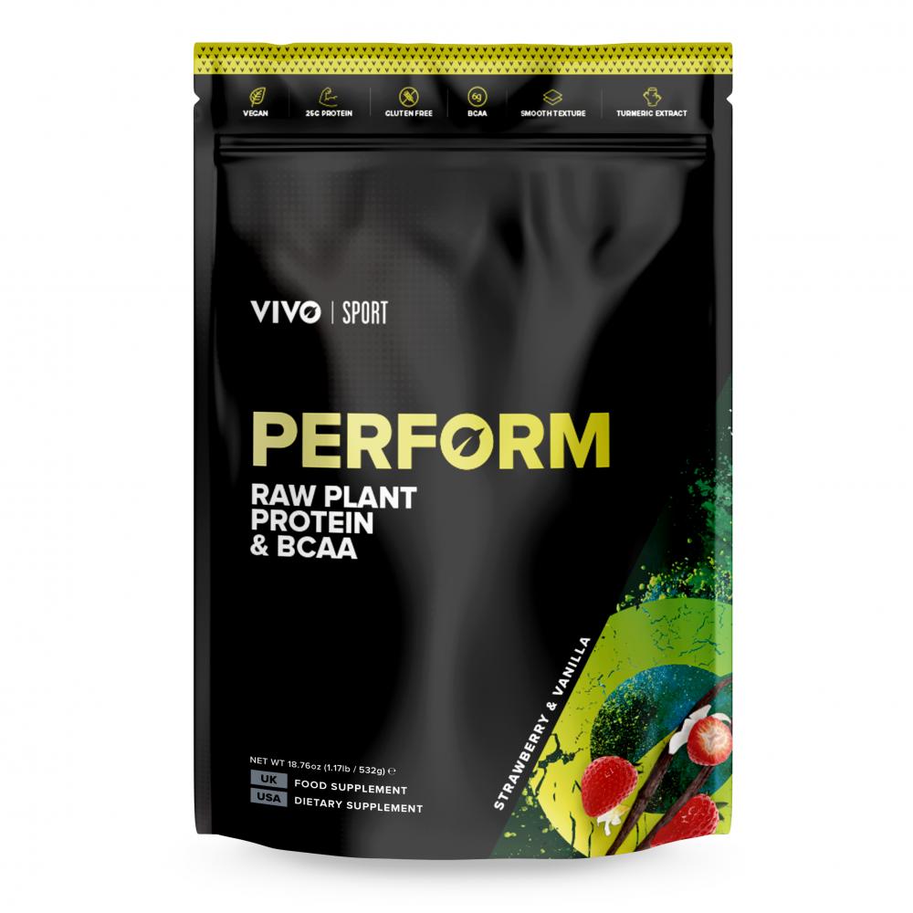 Perform Raw Plant Protein & BCAA Strawberry & Vanilla 532g